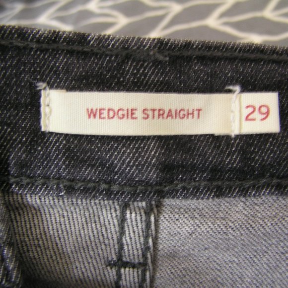 LEVI'S WEDGIE Straight Crop Released Hem Jeans 29 - Picture 5 of 12